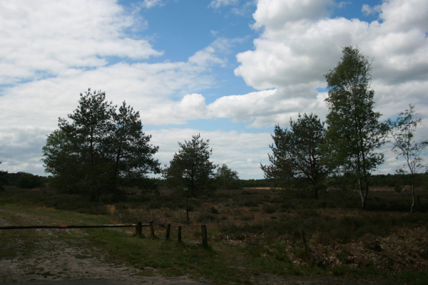 Toegang tot de uitgestrekte heidevelden van het landgoed