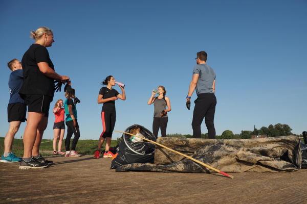 Pauze tussen het afval
